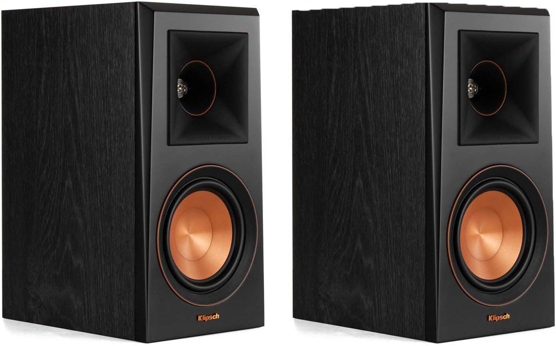 Klipsch RP-500M Bookshelf Speakers - Rich Ebony Sound