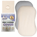 100% Waterproof Baby Lounger Cover - 2-Pack Gray & Off-White