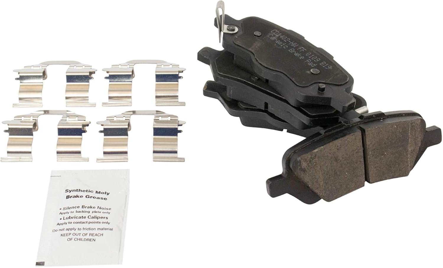 TRQ Rear Brake Pads Ceramic for 2009-2016 Toyota Venza Vehicles