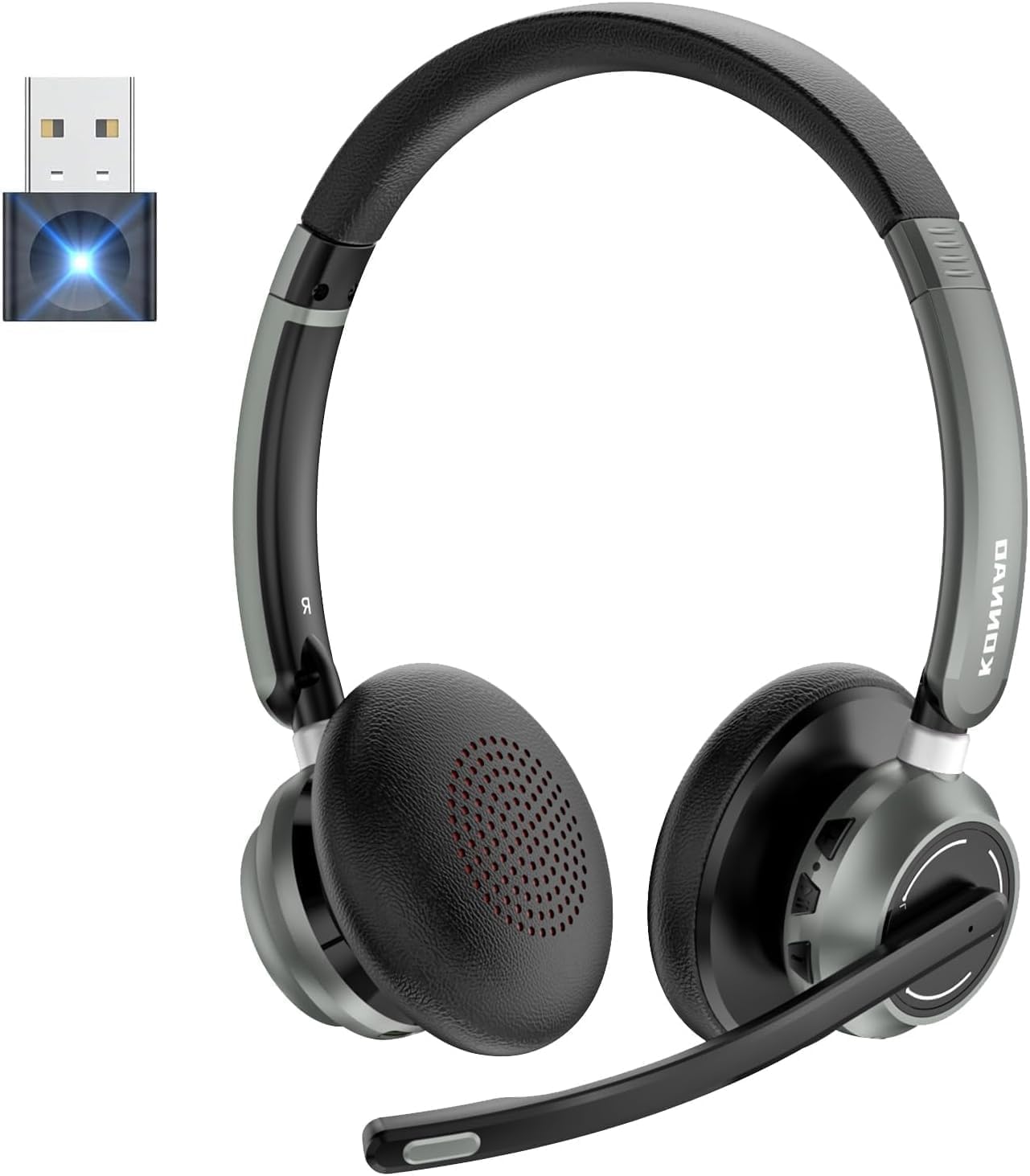 2024 KONNAO Wireless Headset: AI Noise Cancelling, 30H Worktime