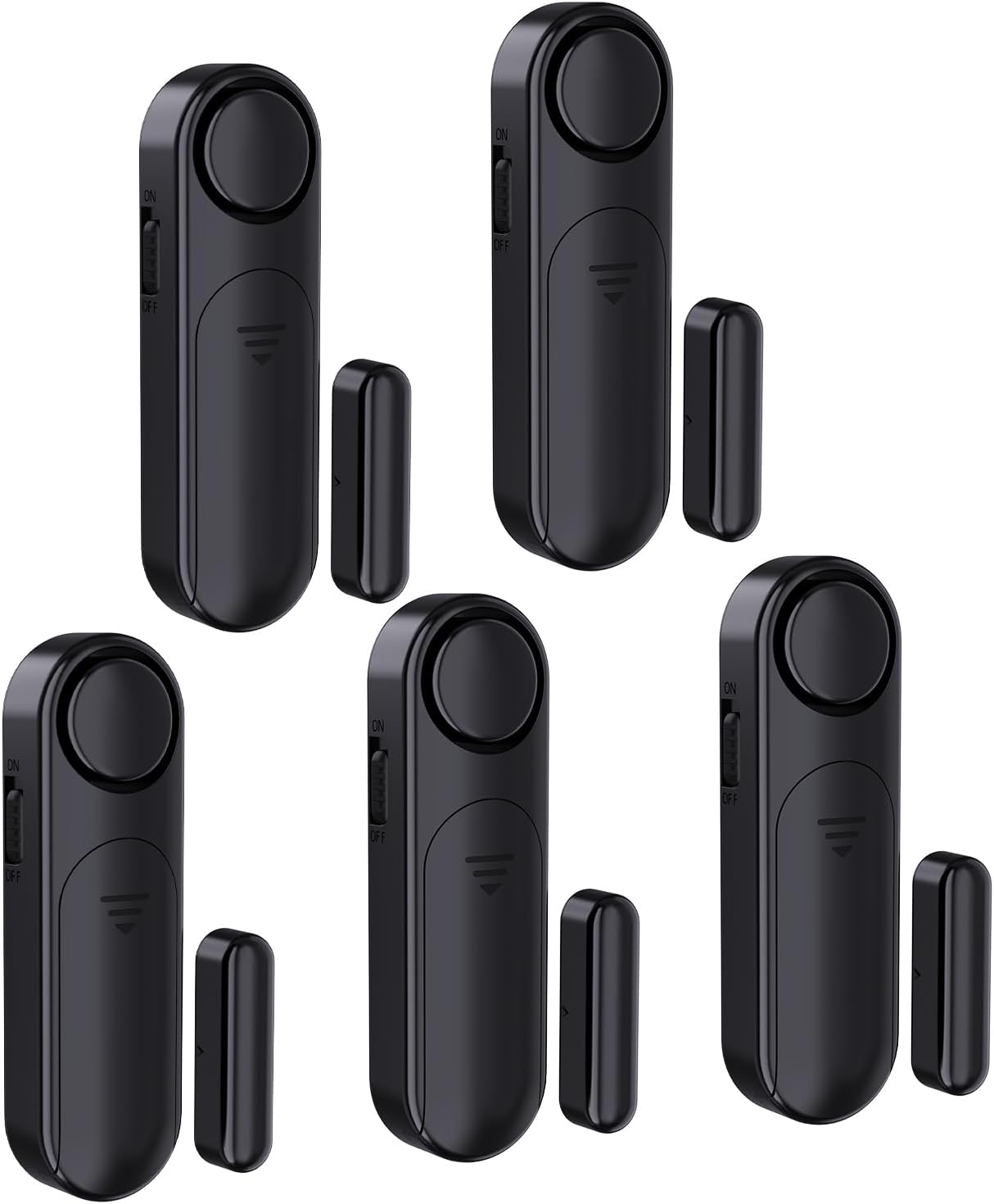 5-Pack Window Alarms for Home Security with 120dB Siren