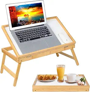 Multipurpose Bed Tray Table for Breakfast and Laptop Use