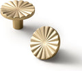 Goo-Ki 12 Pack Solid Zinc Alloy Drawer Knob 1.5ft Dia - Brushed Gold