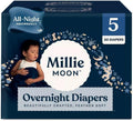 Millie Moon Overnight Diapers Size 5 Pack of 50 - Nighttime Protection