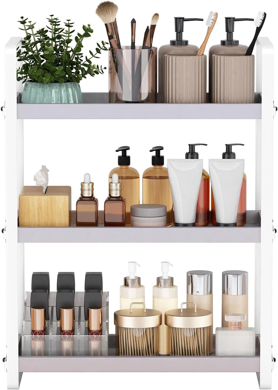 Bathroom Counter Organizer: Stylish 3 Tier Storage Solution