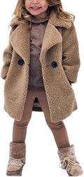 rrhss Baby Girls Faux Fur Teddy Long Coat for Winter