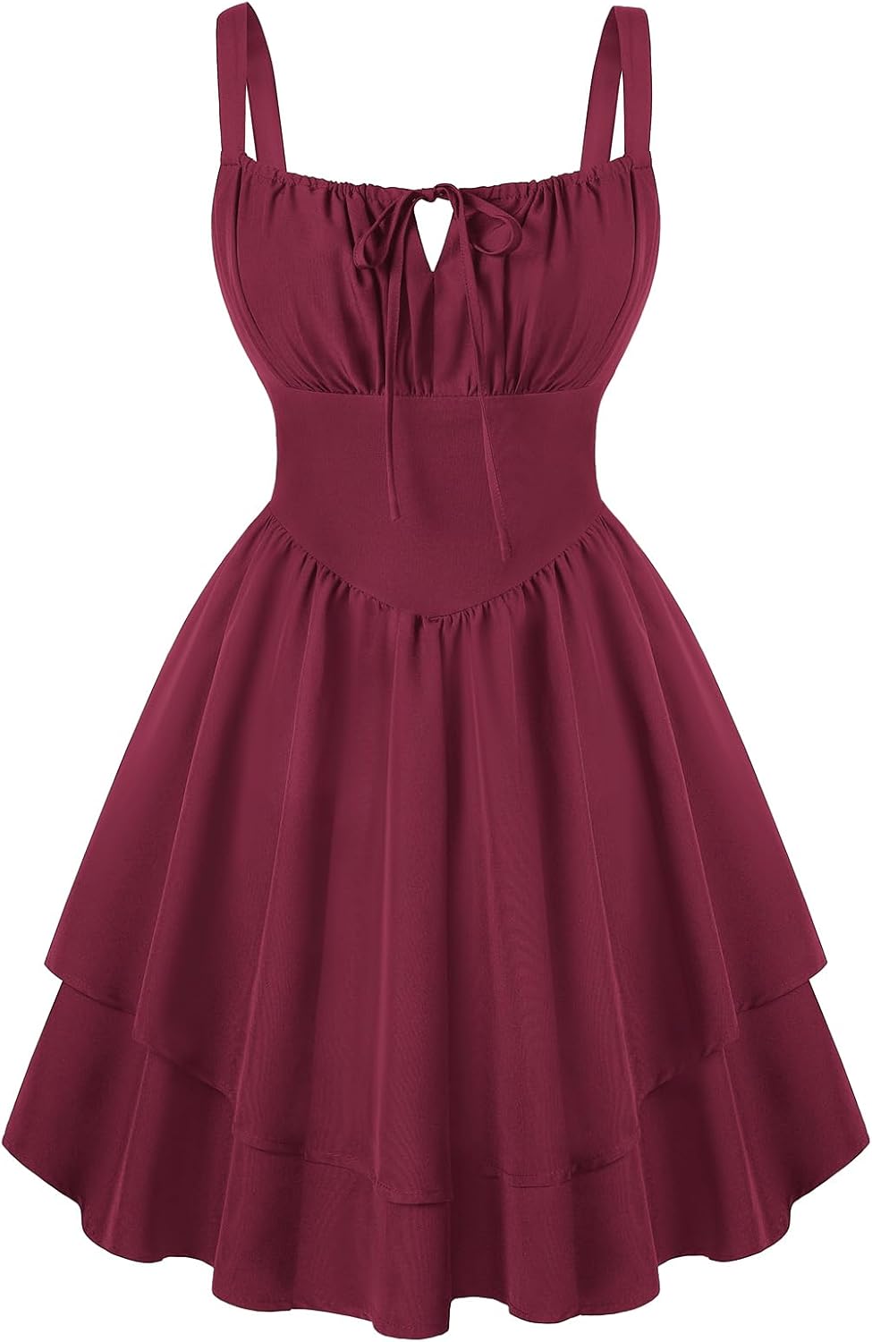 Scarlet Darkness Mini Corset Dress for Women with Ruffles