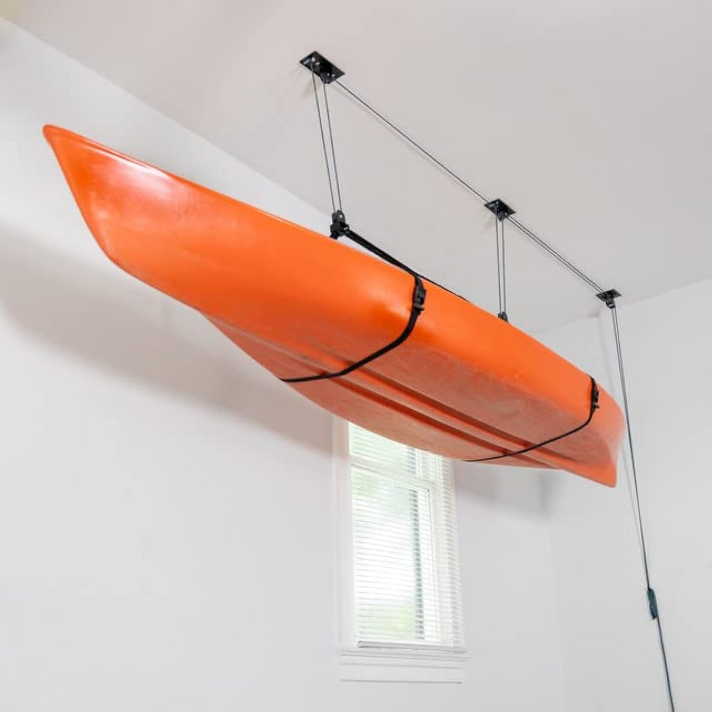 Teal Triangle Kayak Hoist - Heavy Duty Garage Storage Lift