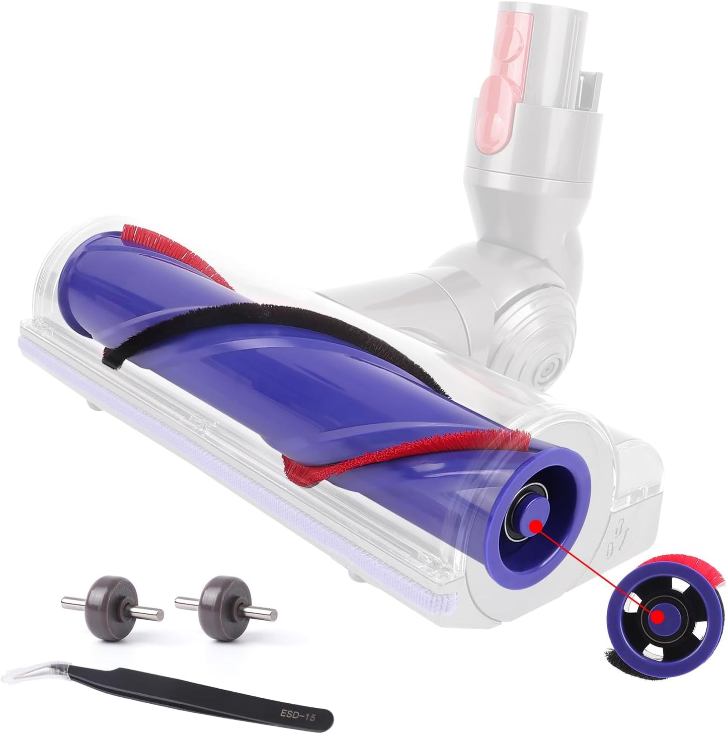 Dyson V7 Roller Brush & Wheels Replacement - Enhanced Performance
