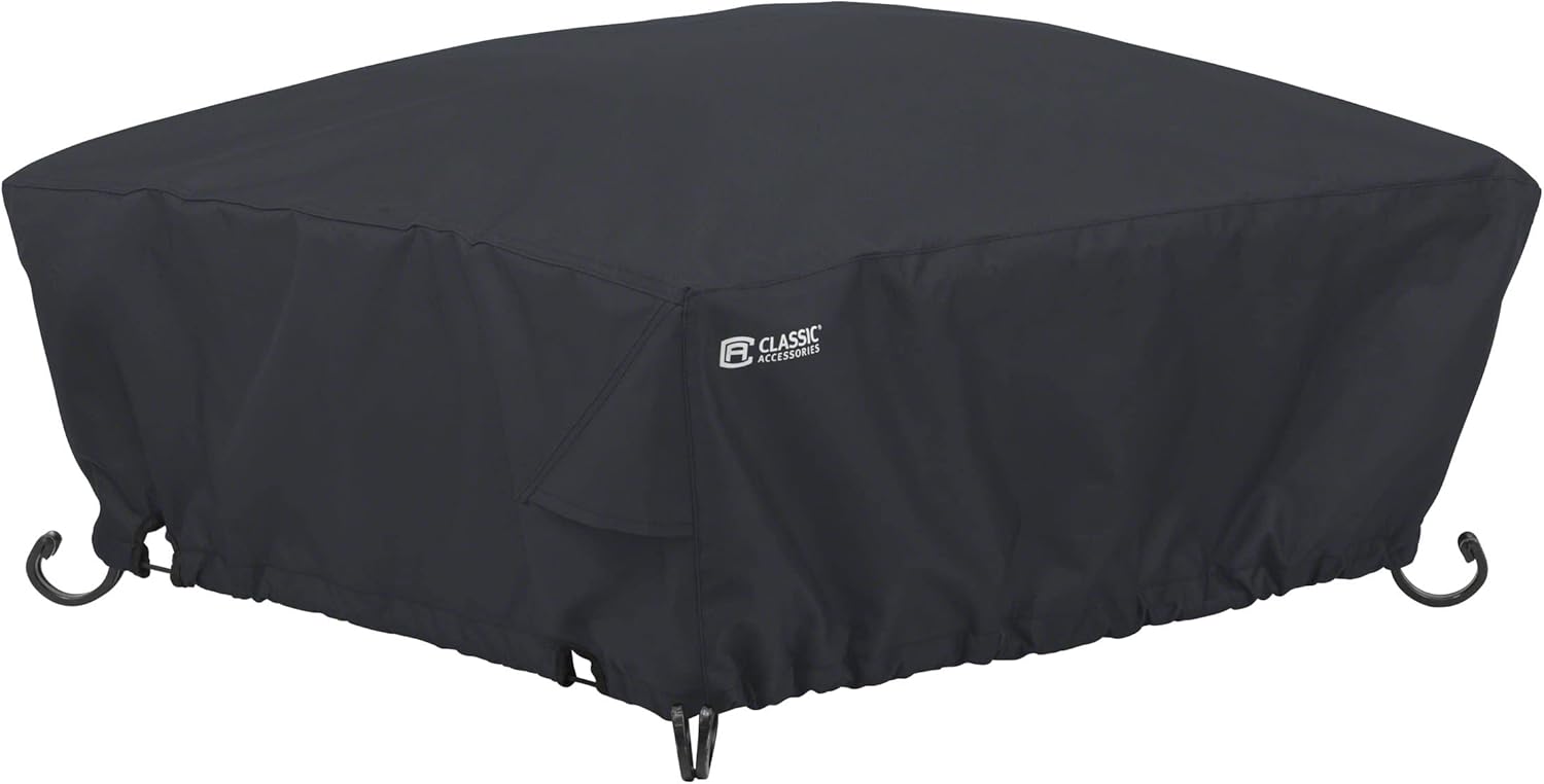 Classic Accessories Water-Resistant 30 Inch Square Fire Pit Cover