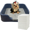 Indoor Dog Potty Tray with Protection Wall - No Leak, Keep Floors