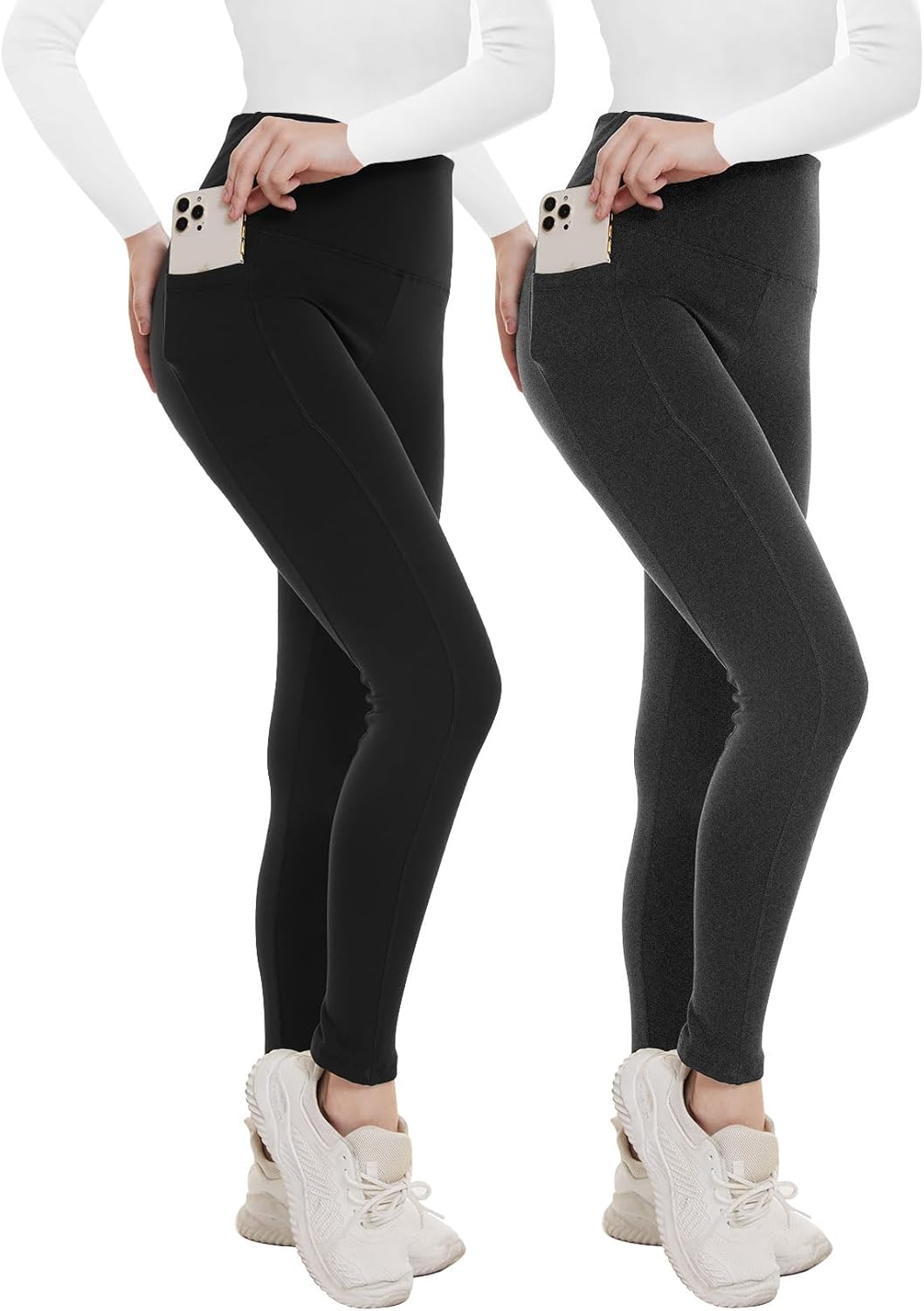 Fleece Lined Leggings for Women - Thermal Winter Warm Tights