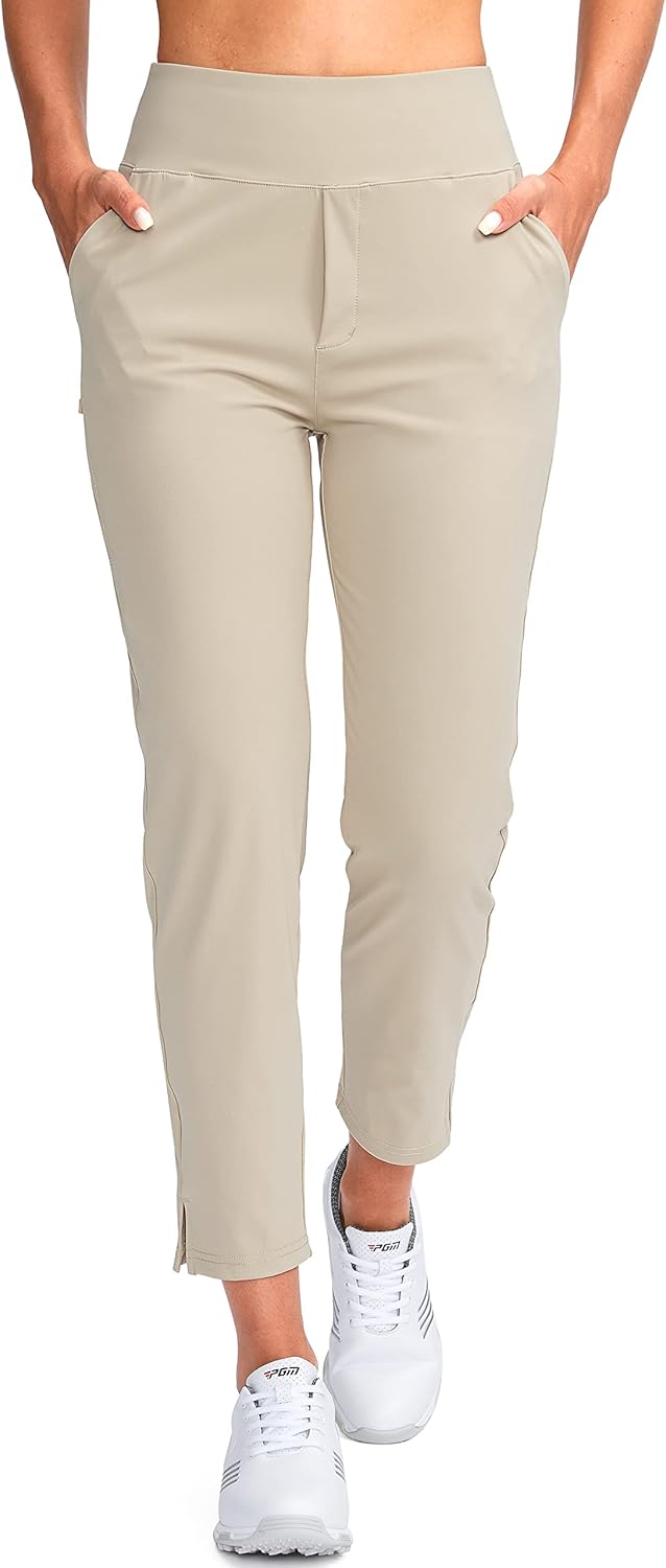 YYV Women's Stretch Golf Pants for Work, Yoga, and Travel