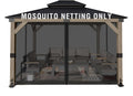 Aoodor 12x14 ft Gazebo Mosquito Netting Replacement - 4 Panels