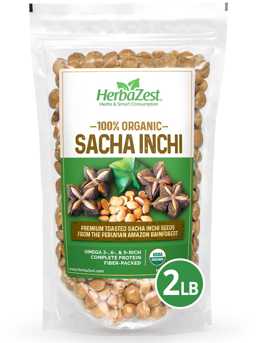 Sacha Inchi Seeds 2 LB - Organic, Vegan, Non-GMO Snack Option