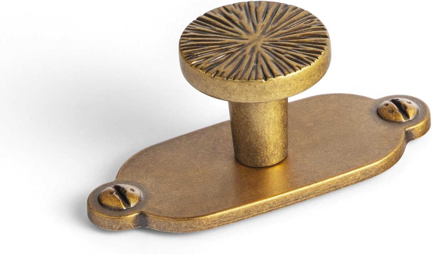 Goo-Ki Zinc Alloy Cabinet Knob with Backplate for Vintage Charm