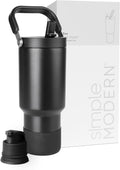 30oz Flip Straw Tumbler with Handle - Midnight Black Trek Pivot