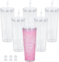 24 Oz Acrylic Snowglobe Tumbler 6 Pack - DIY Double Wall Cups