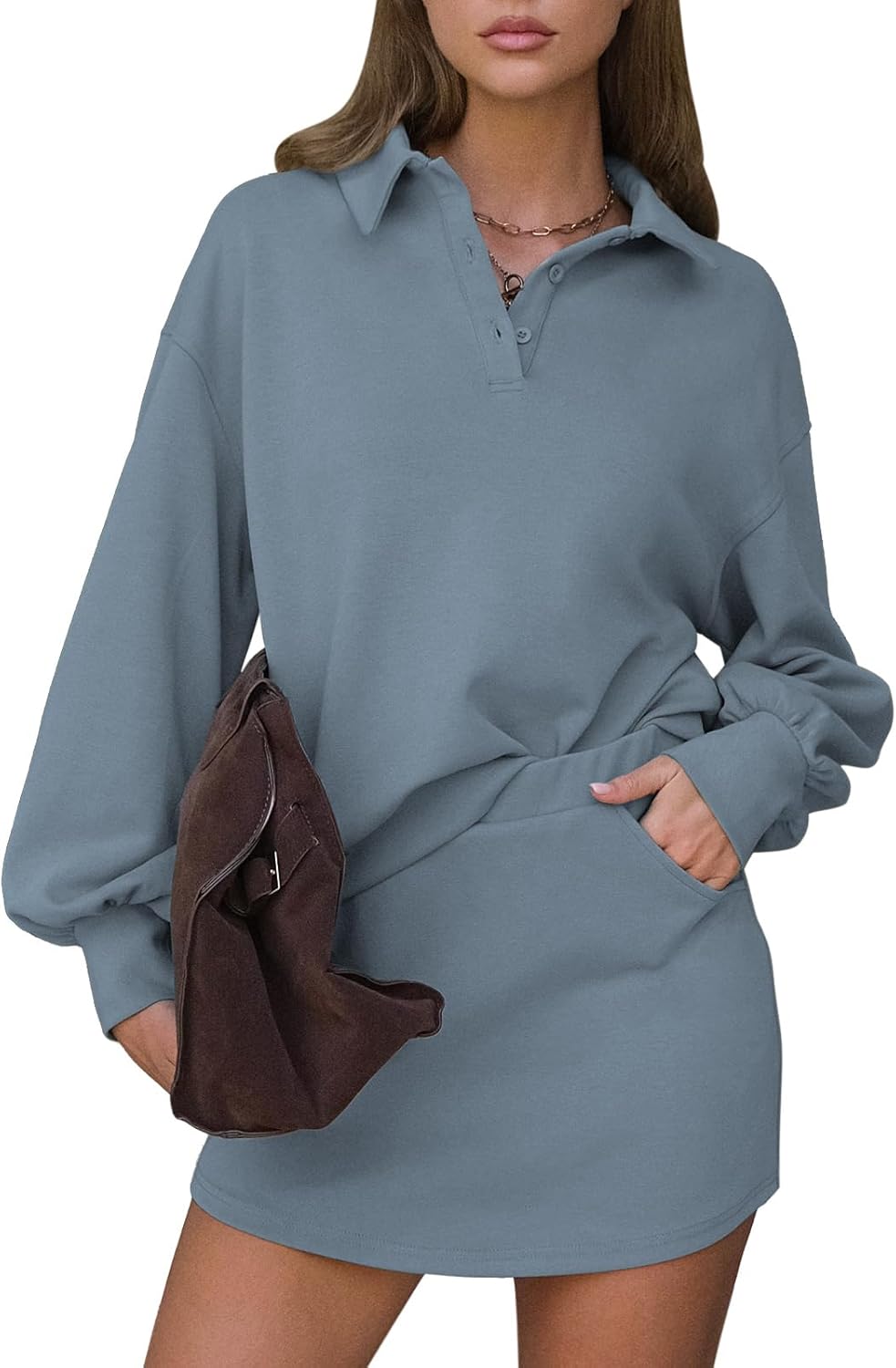 EXLURA Women Two Piece Sets for Casual Fall Workout Fashion