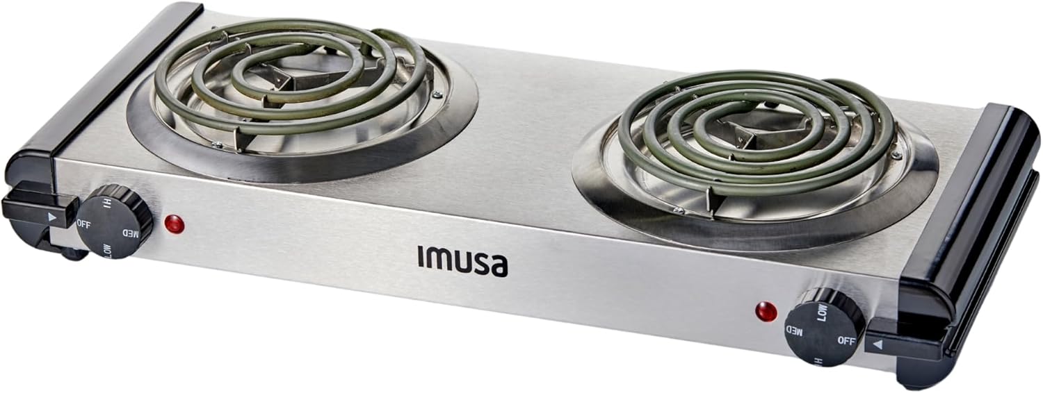 Imusa Electric Double Burner 1750-Watts for Efficient Cooking