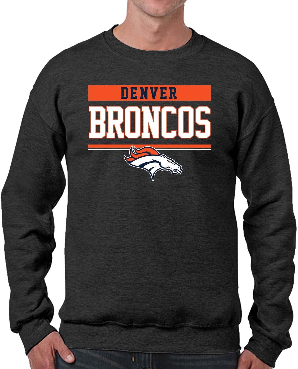 Denver Broncos Charcoal Crewneck Sweatshirt for Gameday Style