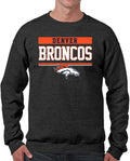 Denver Broncos Charcoal Crewneck Sweatshirt - Warm Team Gear