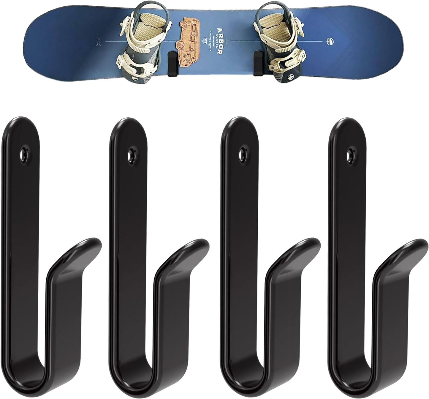 Organize with Style: Snowboard Wall Mount Clips by HHUXIUE