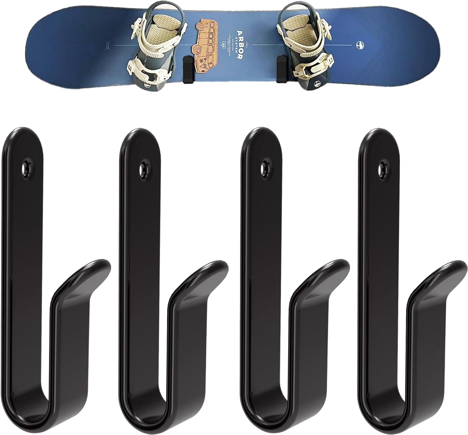 Organize with Style: Snowboard Wall Mount Clips by HHUXIUE