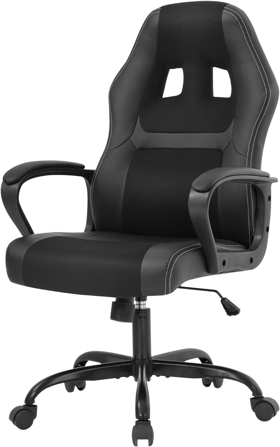 Classic Black Gaming Chair with Lumbar Support