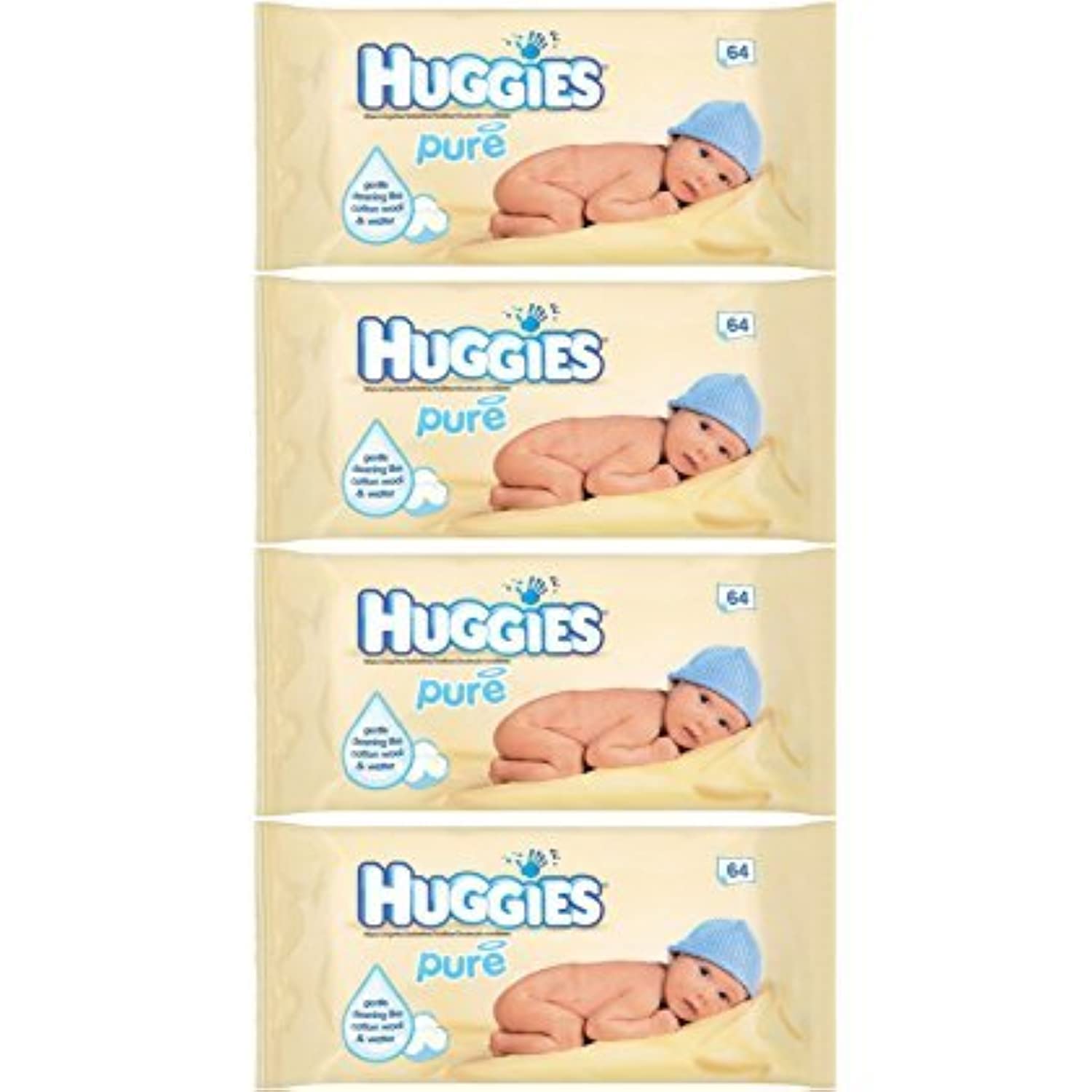 Huggies Pure Baby Wipes - Gentle Cleanse x4 Packs