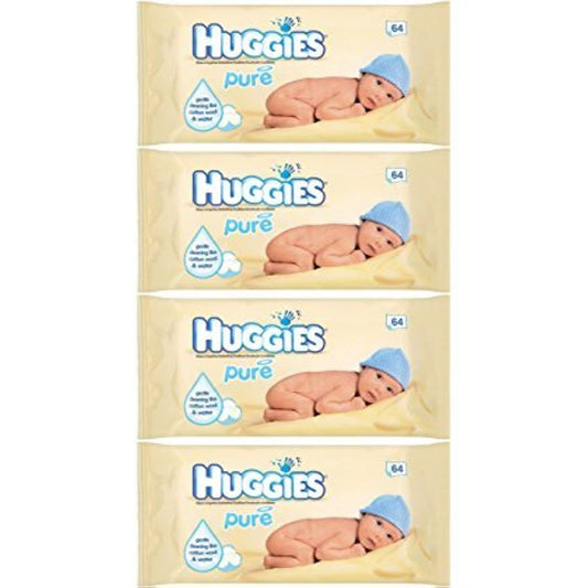 Huggies Pure Baby Wipes - Gentle Cleanse x4 Packs