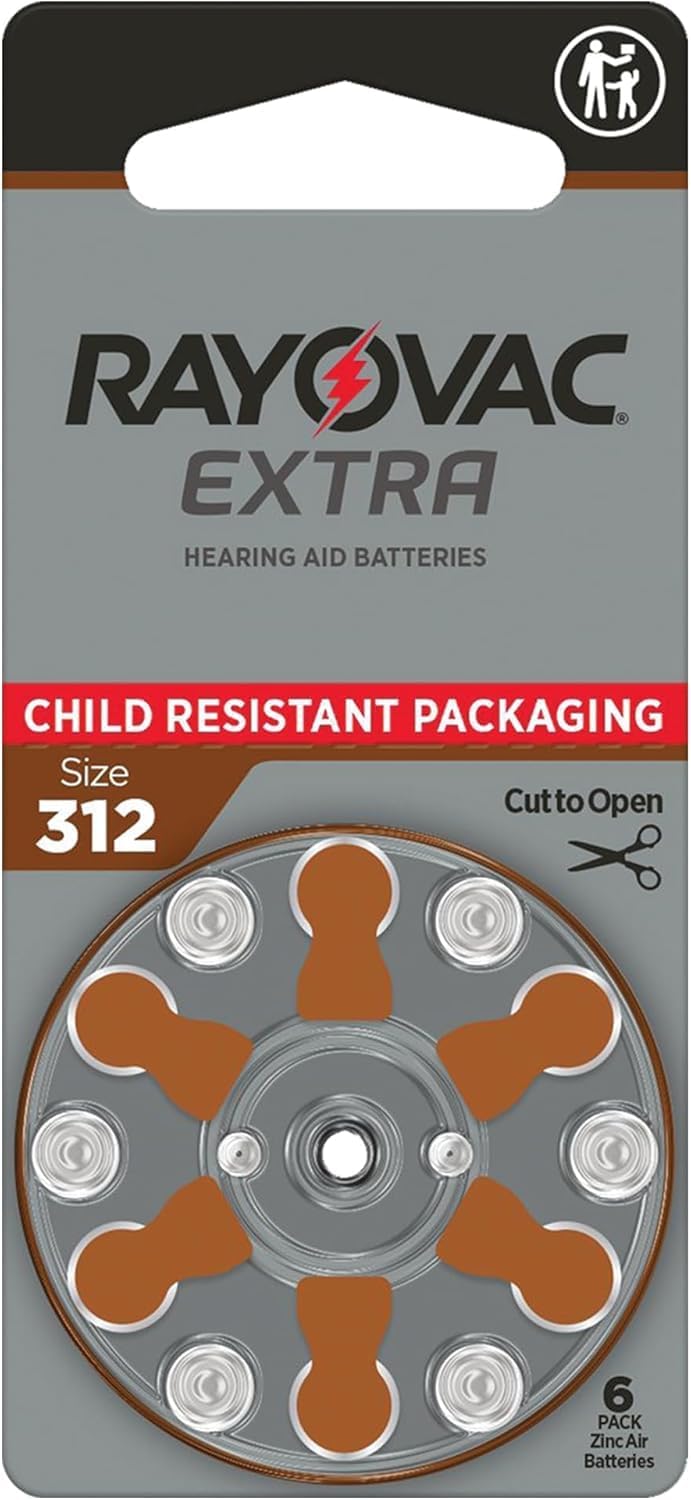 Rayovac Extra Advanced Hearing Aid Batteries Size 312 Value Pack