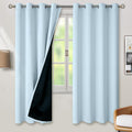 BGment Baby Blue 100% Blackout Curtains 72 in Length - Full Light