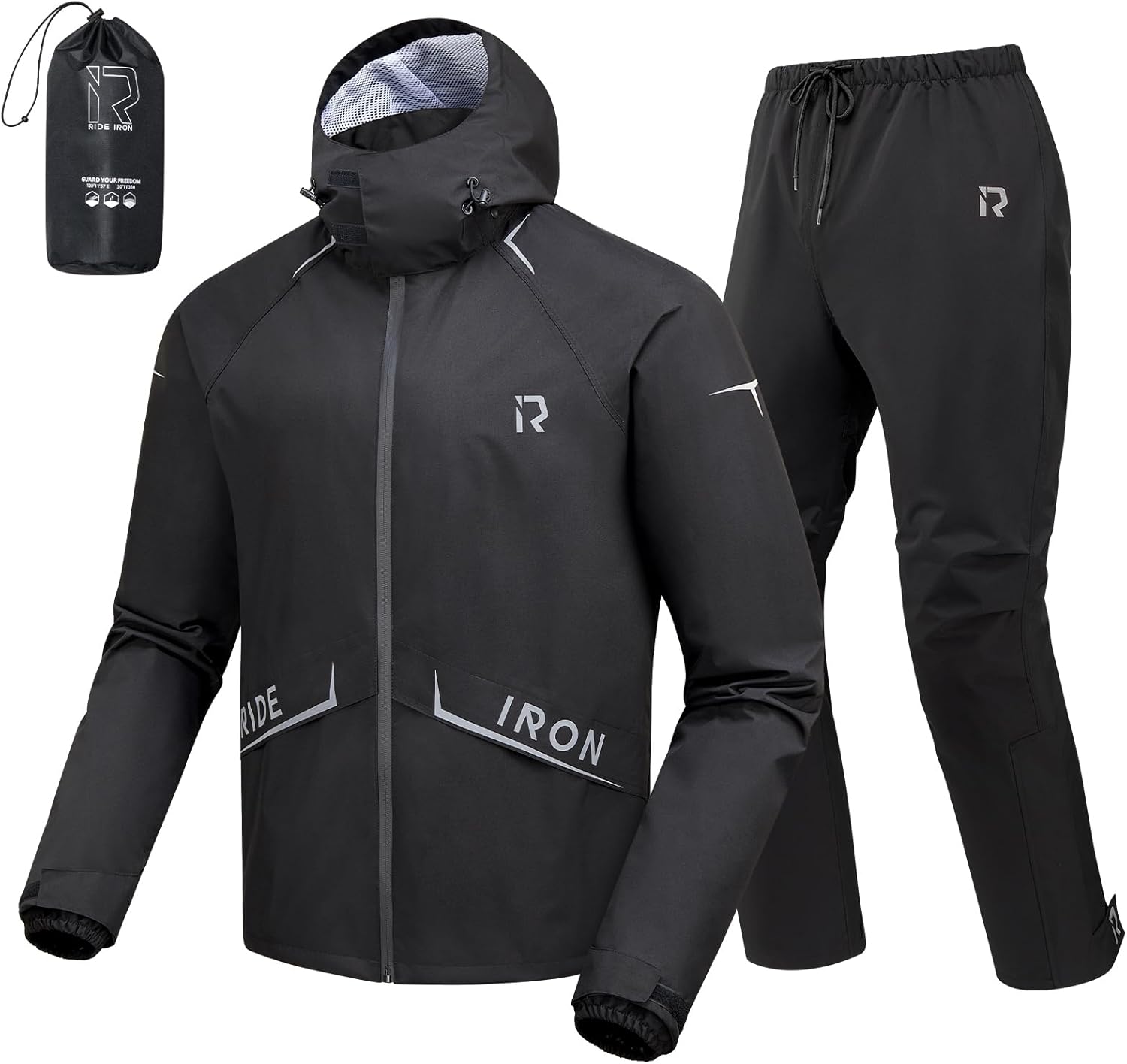 Motorcycle Rain Gear Waterproof Jacket and Pants for All Weather
