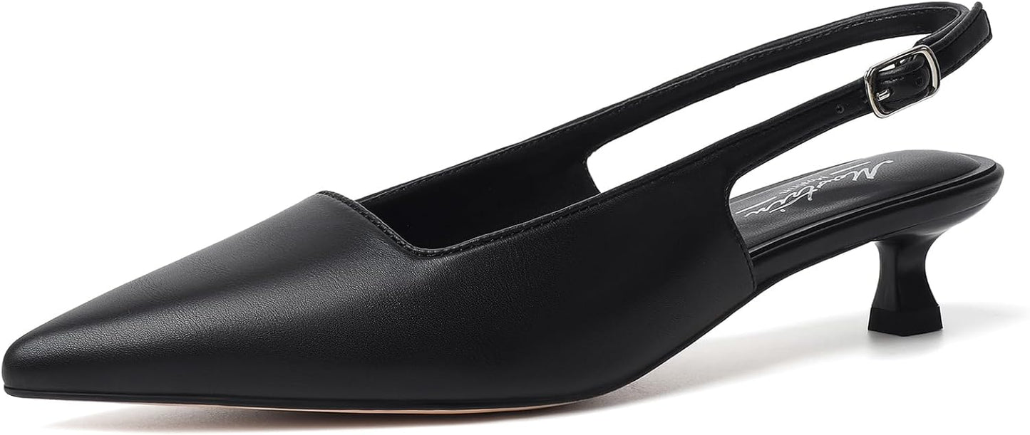 Mostrin Slingback Kitten Heels for Women - Stylish and Comfortable