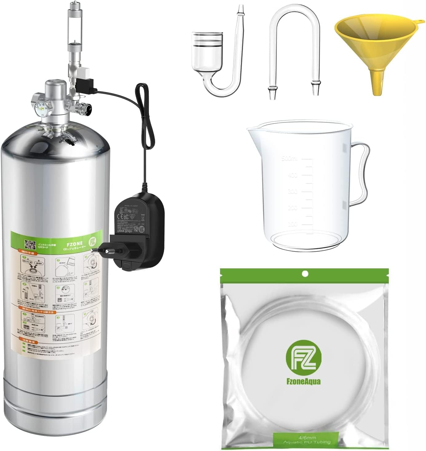 Fzone 2.5 L Aquarium CO2 Generator System for Healthy Plants