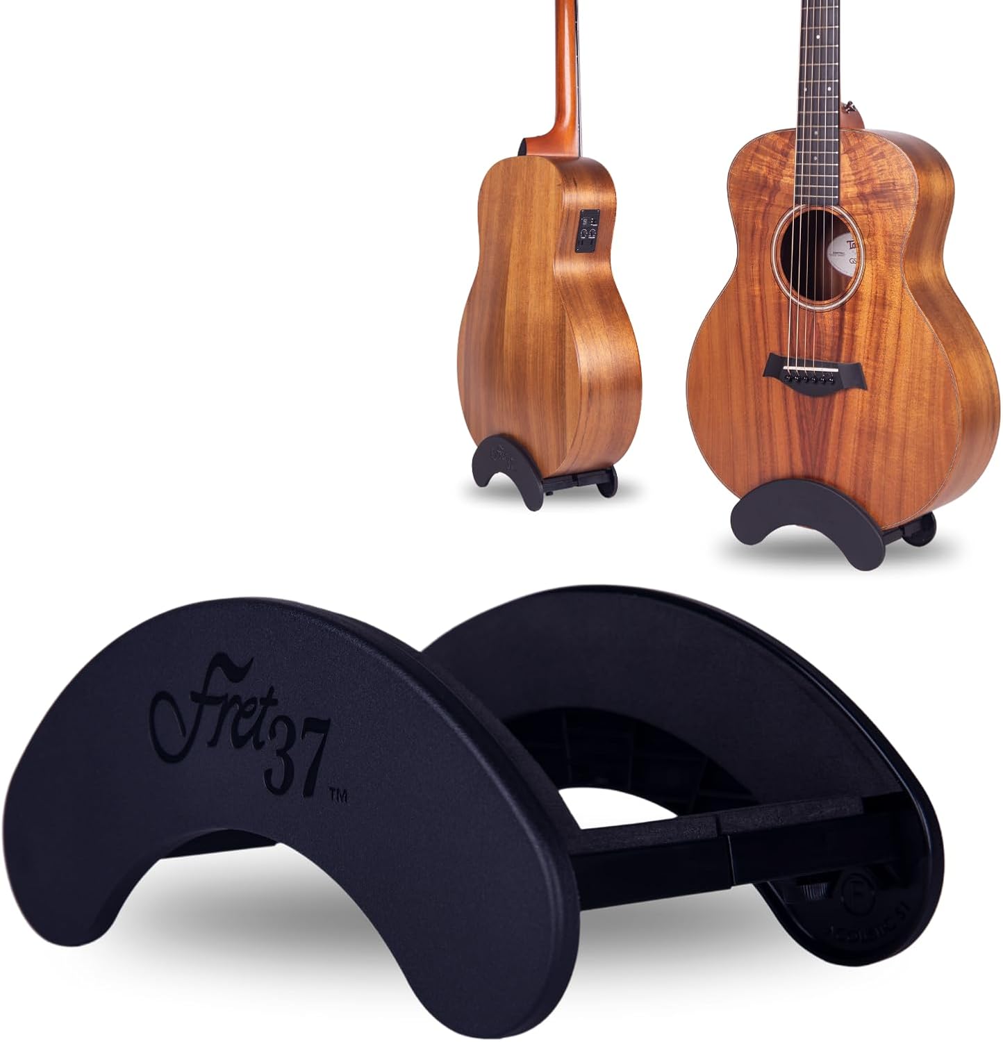 Fret37 Adjustable Guitar Stand - Portable & Versatile