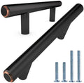 Alpine Hardware Solid Euro Style Bar Handle Pull 25-Pack - Matte Black