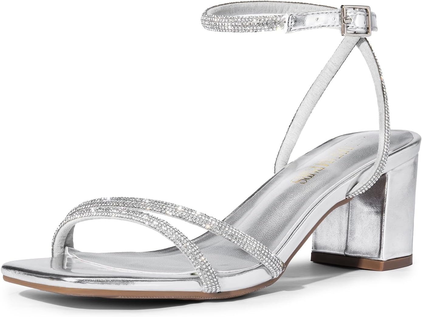 DREAM PAIRS Chunky Strappy Heels for Weddings and Parties