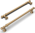 Amerdeco 10 Pack Bronze Cabinet Pulls 7.5 in Hole Center - Solid Brass