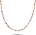 real pearls and stone strand choker necklace - classic birthstone gift
