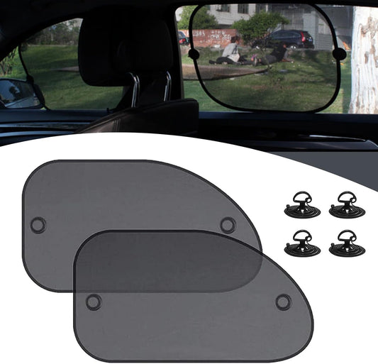 Universal Black Sunshade Set - Curved Heat Insulation, Easy Install