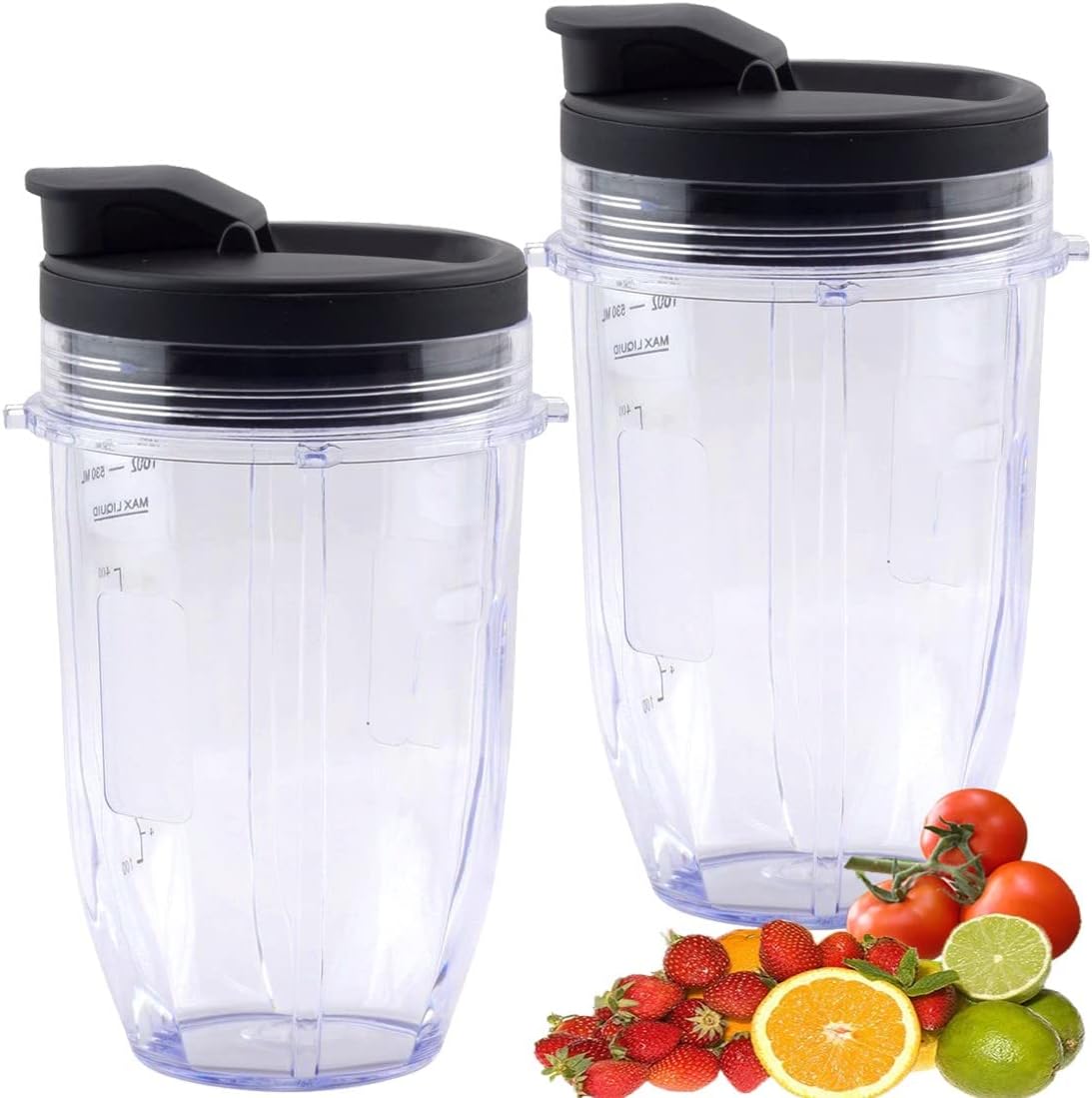 ABTER 18oz Blender Cup 2-Pack, Sip & Seal Lid