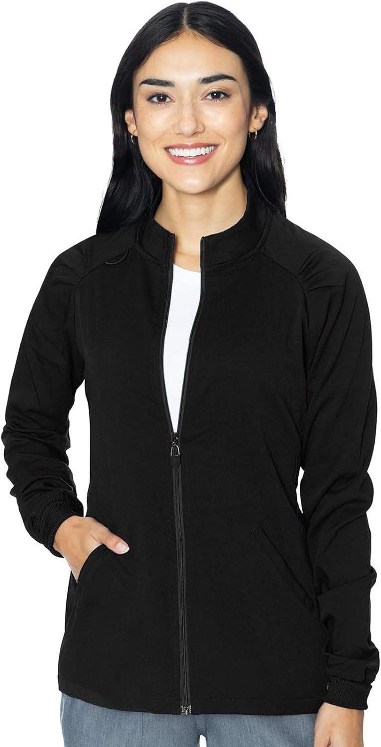 Med Couture Women's Scrub Warm-Up Jacket with 4 Pockets