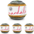 Mandala Multicolor Yarn for Knitting and Crochet - 4 Pack