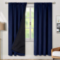 BGment Thermal Insulated 100% Blackout Curtains 42 x 84 in - Deep Navy