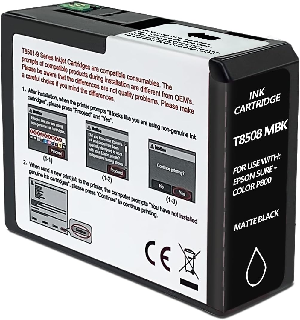 Matte Black T850 Ink Cartridge for Epson Surecolor P800 Printer
