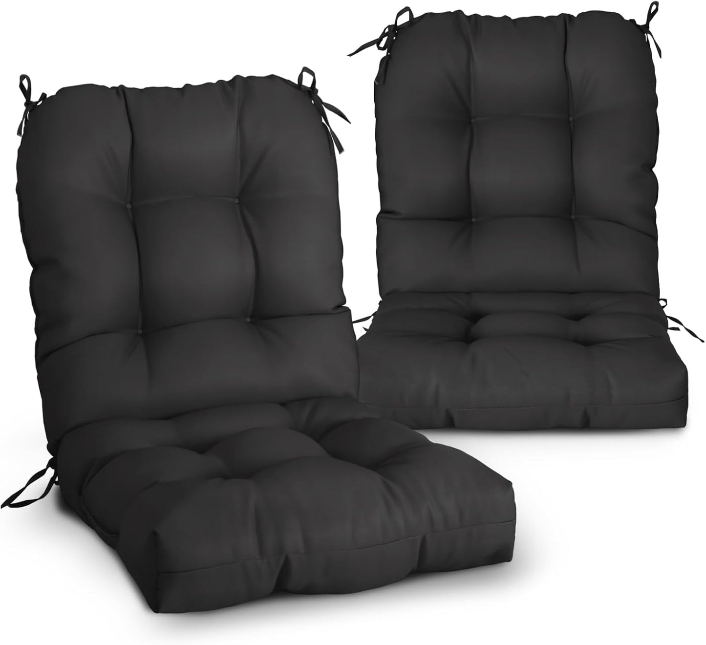EAGLE PEAK Tufted Outdoor/Indoor Chair Cushions, Set of 2