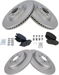 Front and Rear Ceramic Brake Pad & G-Coated Rotor Kit for 2011-15