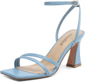 Heeled Sandals for Women Chunky Block High Heels 3 in - Comfortable